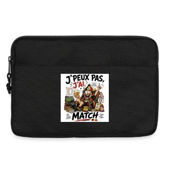 J'peux pas j'ai match - Sacoche pour ordinateur portable 13 pouces - noir - Devant
