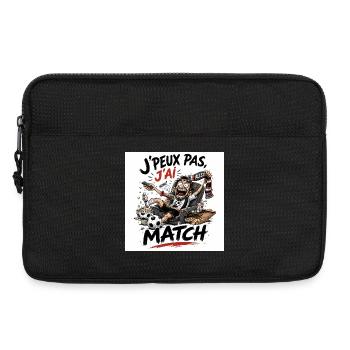 J'peux pas j'ai match - Sacoche pour ordinateur portable 13 pouces - noir - Devant