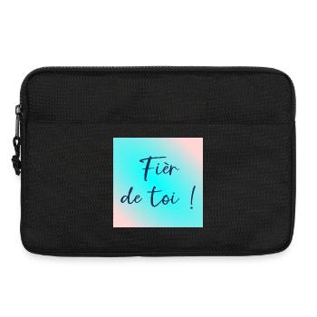 Fièr de toi - Sacoche pour ordinateur portable 13 pouces - noir - Devant
