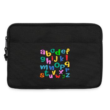 Lettres ABC pour enfants d’école - Sacoche pour ordinateur portable 13 pouces - noir - Devant