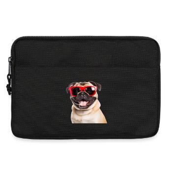 Carlin cool avec des lunettes de soleil rouges - Sacoche pour ordinateur portable 13 pouces - noir - Devant