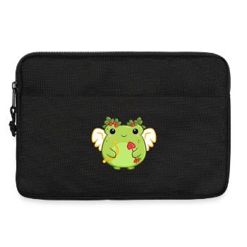 Grenouille d’amour avec arc en forme de cœur - Sacoche pour ordinateur portable 13 pouces - noir - Devant