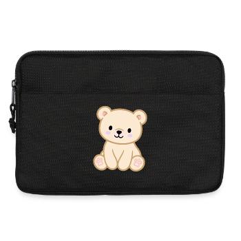 Ours en peluche coloré pour enfants - Sacoche pour ordinateur portable 13 pouces - noir - Devant