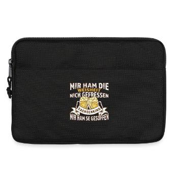 Sachsenkind – Mir ham die Weisheit gesoffen - Laptoptasche 13" - Schwarz - Vorne