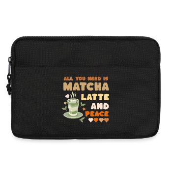 Matcha Latte Design - Sacoche pour ordinateur portable 13 pouces - noir - Devant