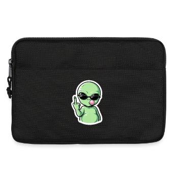Extraterrestre avec lunettes de soleil Groove de fellation - Sacoche pour ordinateur portable 13 pouces - noir - Devant