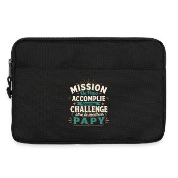 Mission De Papa Accomplie Cadeau Pour Futur Papy - Sacoche pour ordinateur portable 13 pouces - noir - Devant