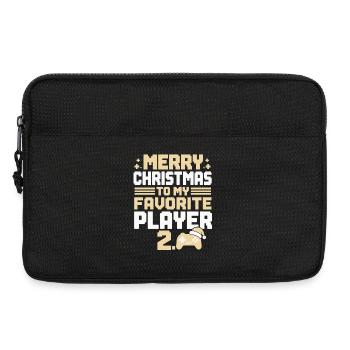Joyeux Noël à mon joueur préféré 2 gamer - Sacoche pour ordinateur portable 13 pouces - noir - Devant