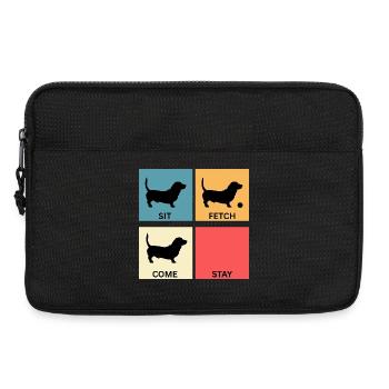 Basset Hound Dog Lover Cadeau pour la Maman du Chien - Sacoche pour ordinateur portable 13 pouces - noir - Devant
