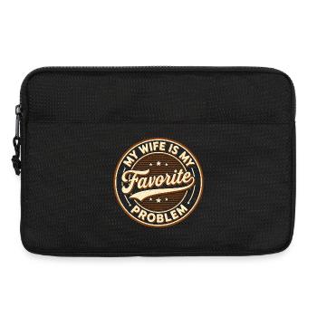 Ma femme est mon problème préféré - Sacoche pour ordinateur portable 13 pouces - noir - Devant