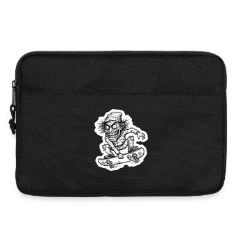 Croquis de skateur fou - Art urbain - Sacoche pour ordinateur portable 13 pouces - noir - Devant