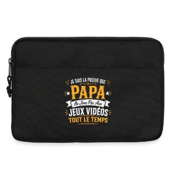 La preuve que papa ne joue pas aux jeux vidéos - Sacoche pour ordinateur portable 13 pouces - noir - Devant