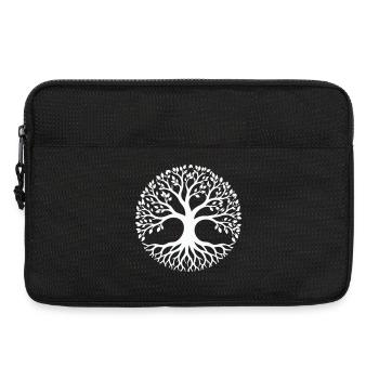 Baum des Lebens Silhouette Kreis - Laptoptasche 13" - Schwarz - Vorne