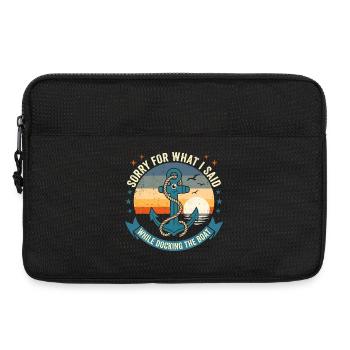 Funny Boat Docking Humor: Vintage Anchor Apology T - Laptoptasche 13" - Schwarz - Vorne