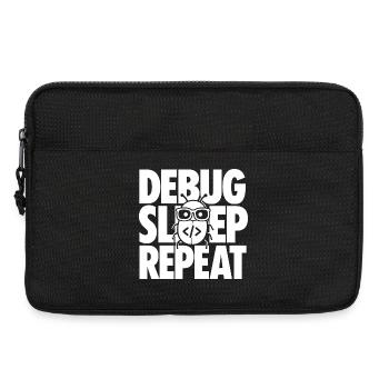 Debugging Programmierer Spruch für IT Nerds - Laptoptasche 13" - Schwarz - Vorne