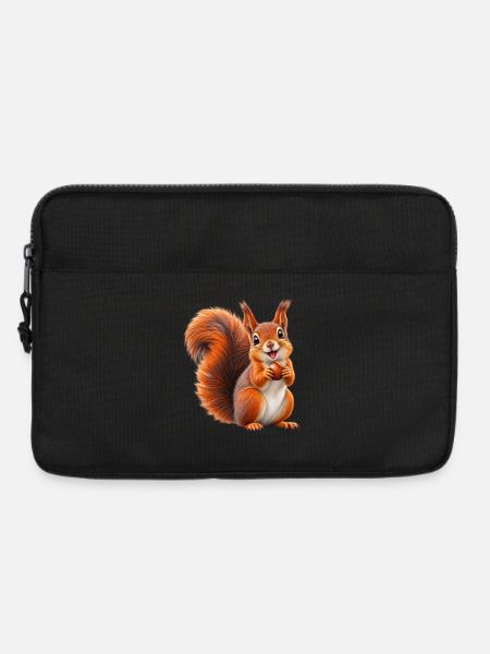 Nussliebendes Eichhörnchen - Laptoptasche 13" - Schwarz