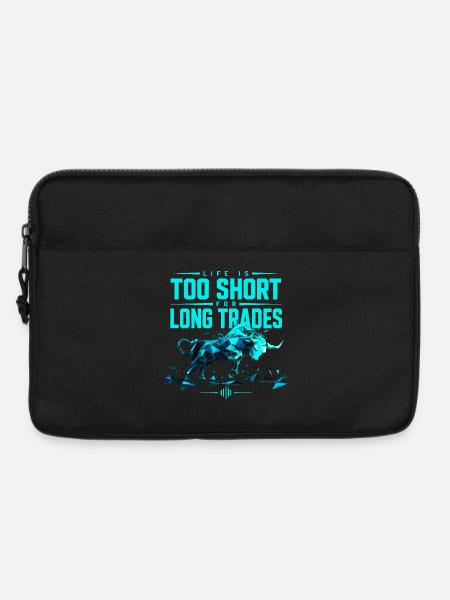 Life is too short for long trades - Fresh Mint - Laptoptasche 13" - Schwarz