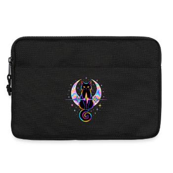 Minimalist Cat Heartbeat - Laptoptasche 13" - Schwarz - Vorne