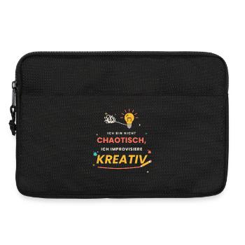 Ich Bin Nicht Chaotisch Ich Improvisiere Kreativ - Laptoptasche 13" - Schwarz - Vorne