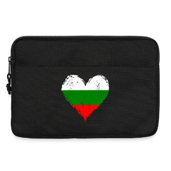 Bulgarien Herzflagge Grunge - Laptoptasche 13" - Schwarz - Vorne