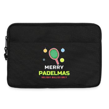 Frohe Padelmas lustige Weihnachten Padelspieler - Laptoptasche 13" - Schwarz - Vorne