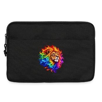 Feuerregenbogenlöwe - Laptoptasche 13" - Schwarz - Vorne