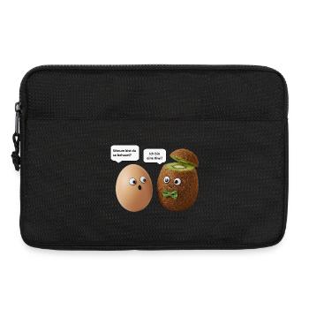 Kiwi and Egg Comedy Design - Laptop bag 13" - black - Front