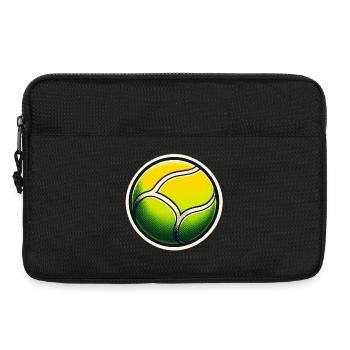 Balle de tennis Vert Jaune - Sacoche pour ordinateur portable 13 pouces - noir - Devant