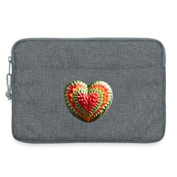 Un cœur de melon - Sacoche pour ordinateur portable 13 pouces - gris chiné - Devant