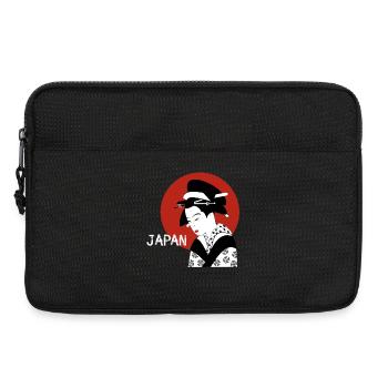 japan geisha Flagge Kunst Frau Cosplay manga kimon - Laptoptasche 13" - Schwarz - Vorne