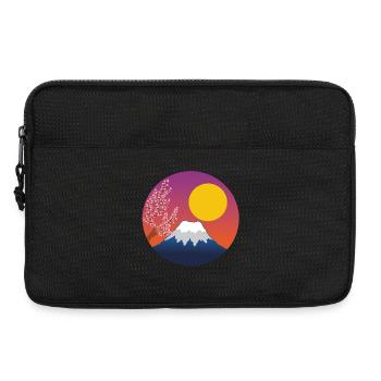 Mont Fuji manga - Sacoche pour ordinateur portable 13 pouces - noir - Devant
