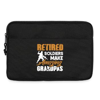 Retired Soliders Make Amazing Grandpas Shirt - Laptop bag 13" - black - Front