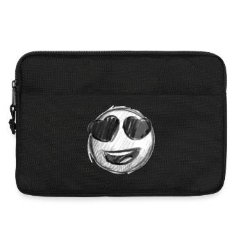 Emoji kiss heart love Emoji - Sacoche pour ordinateur portable 13 pouces - noir - Devant