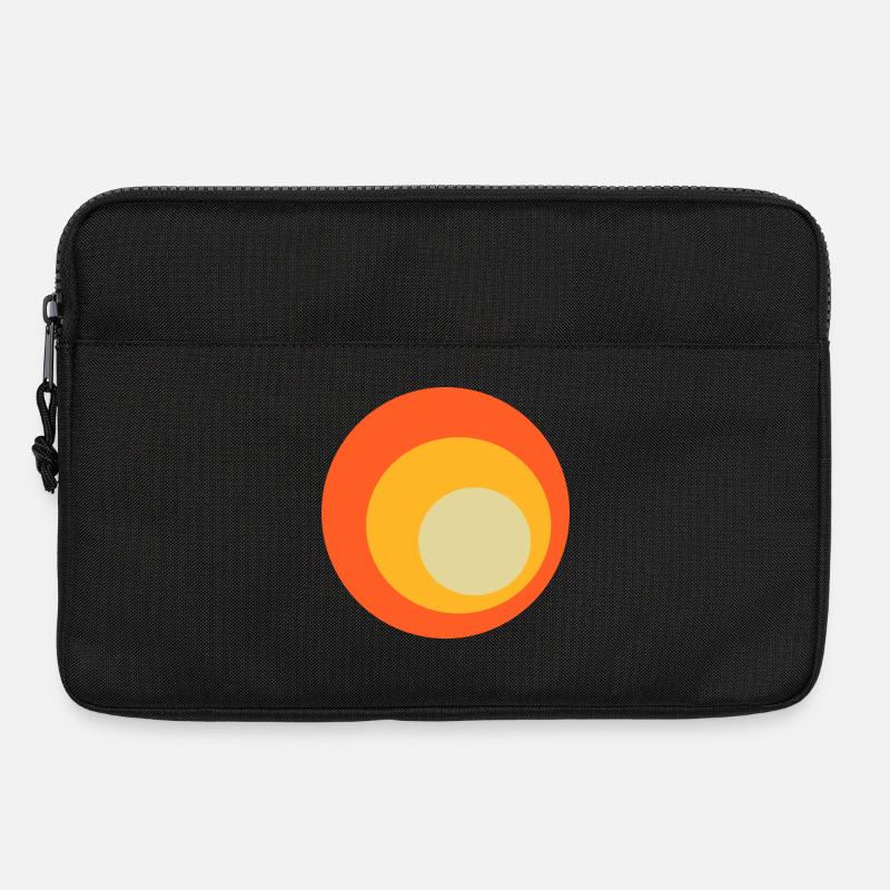 70er Jahre Kreise Muster - Laptoptasche 13" - Schwarz