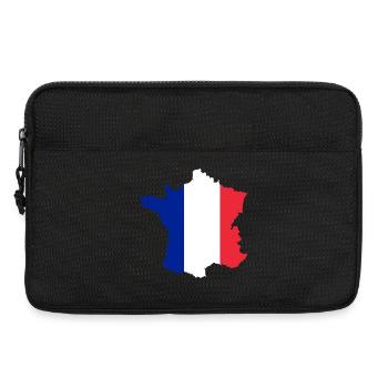 Frankreich Kartenflagge ✅ Frankreich Kartenflagge ✔ - Laptoptasche 13" - Schwarz - Vorne