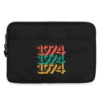 Retro 1974 Color Block Pattern - Laptop bag 13" - black - Front