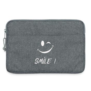 Smile - Laptop bag 13" - heather grey - Front