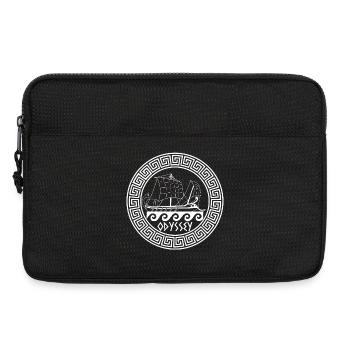 Symbol eines weißen griechischen Bootes - Laptoptasche 13" - Schwarz - Vorne