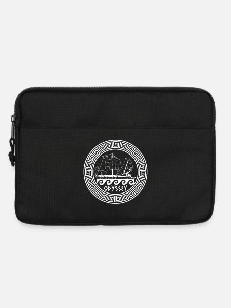Symbol eines weißen griechischen Bootes - Laptoptasche 13" - Schwarz