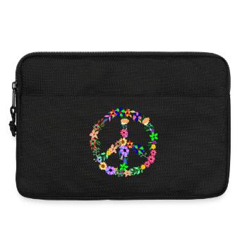 Peace Hippi Flower Power - Laptoptasche 13" - Schwarz - Vorne