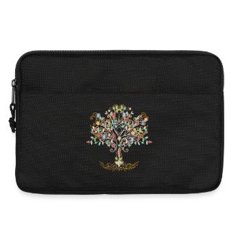 imaginative tree in metallic colors - Laptop bag 13" - black - Front