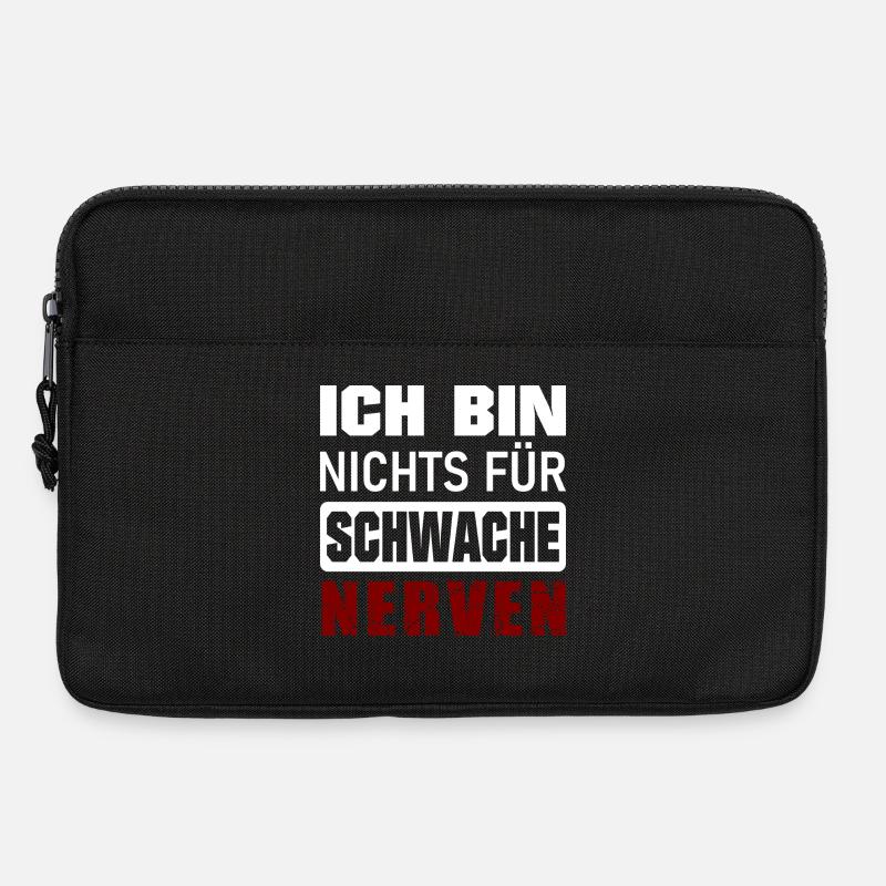 Ich bin nichts für schwache Nerven - Laptoptasche 13" - Schwarz