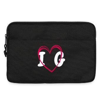 I love Gaurin buste - Sacoche pour ordinateur portable 13 pouces - noir - Devant