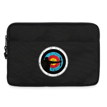 Archer de tir à l’arc avec cible - Sacoche pour ordinateur portable 13 pouces - noir - Devant