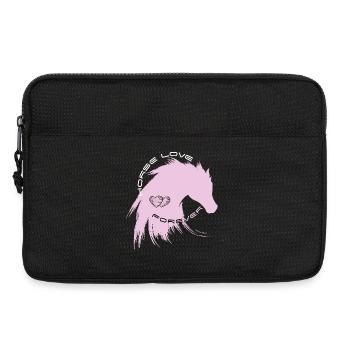 Cheval Amour Équitation Sport Cheval Amour Pink Mane Gir - Sacoche pour ordinateur portable 13 pouces - noir - Devant