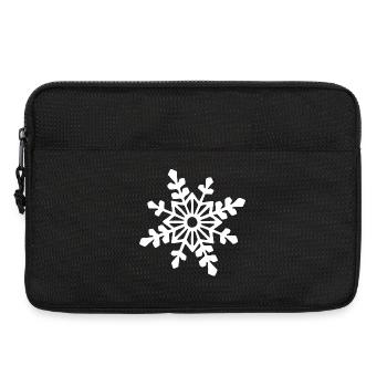 Weiße Schneeflocke - Laptoptasche 13" - Schwarz - Vorne