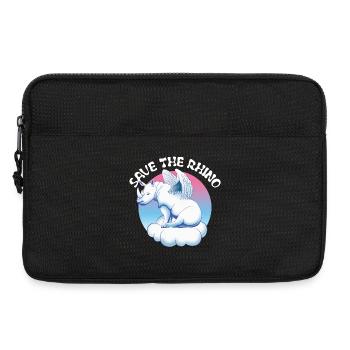 Die Nashörner retten| Nashorn - Laptoptasche 13" - Schwarz - Vorne