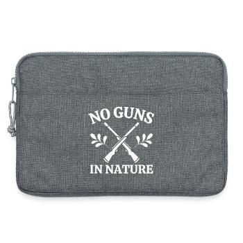 anti-chasse, contre la chasse, no guns in nature - Sacoche pour ordinateur portable 13 pouces - gris chiné - Devant