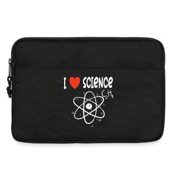 J’aime la science - Sacoche pour ordinateur portable 13 pouces - noir - Devant