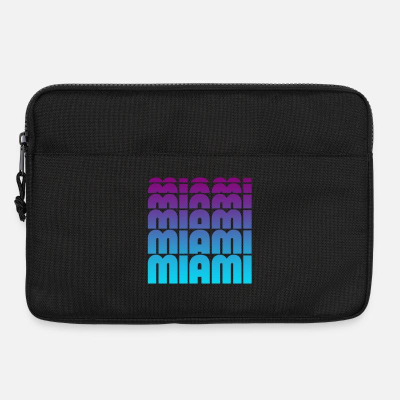 Miami Gradient Grid - Laptoptasche 13" - Schwarz